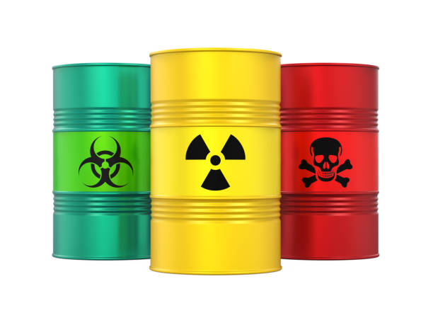 istock Biohazard, Radioactive and Poisonous Barrels Isolated 696708298