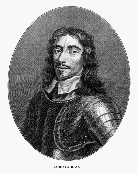 istock Fairfax, Lord Fairfax, English Victorian Engraving, 1887 696716620