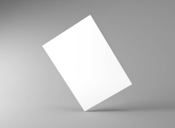 istock Blank flying magazine or brochure 3D illustration mock up. 696718954