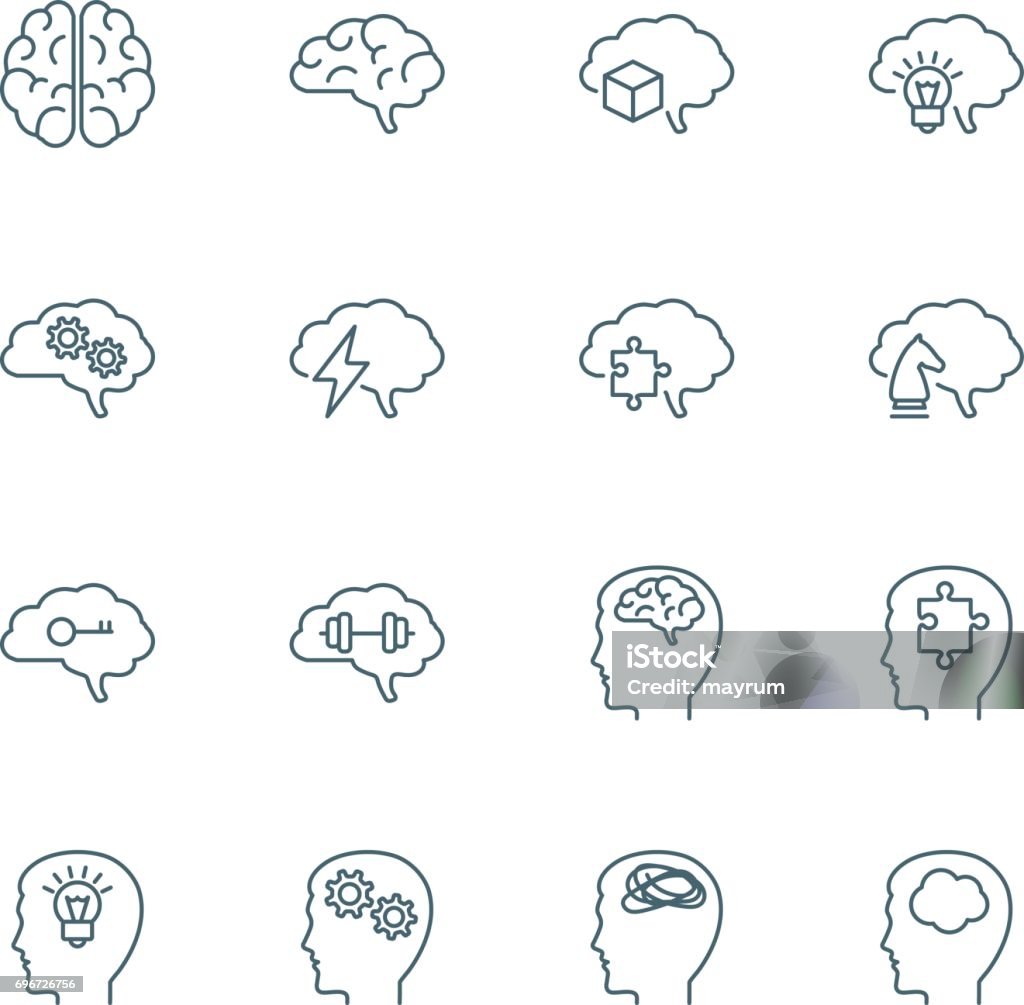 Brain vector icons Icon Symbol stock vector