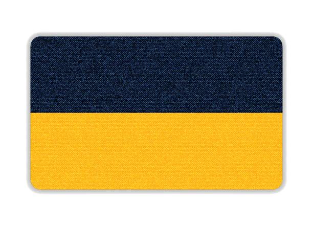 istock Flag of Ukraine denim textile illustration 696741228