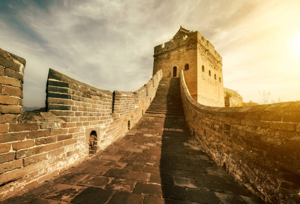 grande muralha da china - tourist travel china great wall of china - fotografias e filmes do acervo