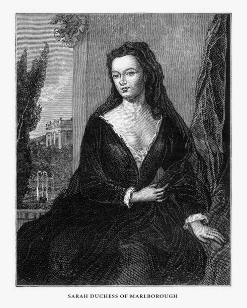 istock Sarah Duchess of Marlborough, English Victorian Engraving, 1887 696742296