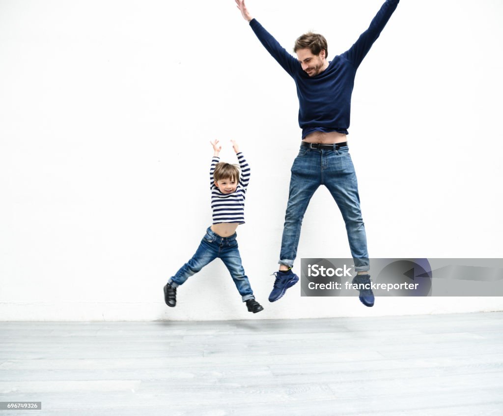 happiness family White Background Stock Photo