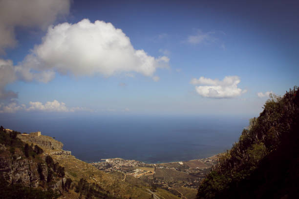 PANORAMIC LANDSCAPE OF TRAPANI IN SICILY, SOUTH OF ITALY.