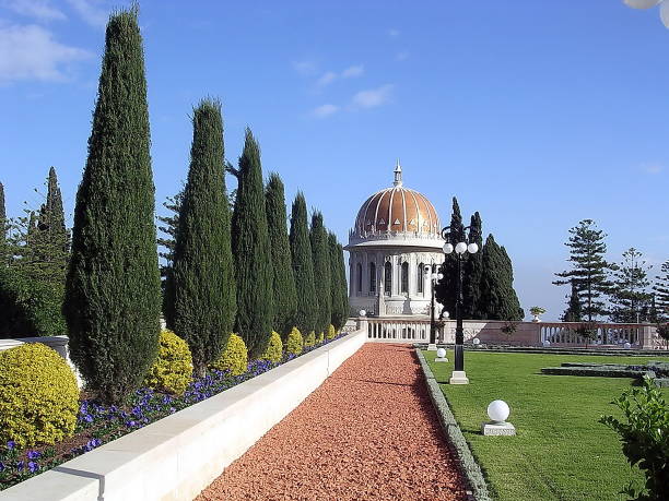 istock Haifa Bahai Gardens & Golden dome 2003 696789078