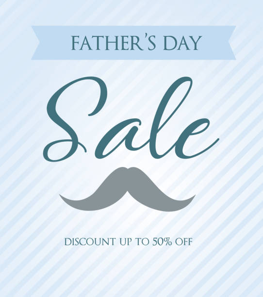 Father's day holiday background Father's day sale striped background. Vector illustration. Template design for shopping promotion, greeting card, invitation, holiday banners. when is father's day in 2023 stock illustrations