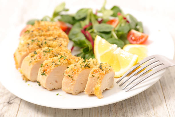 istock grilled chicken breast and salad 696793316