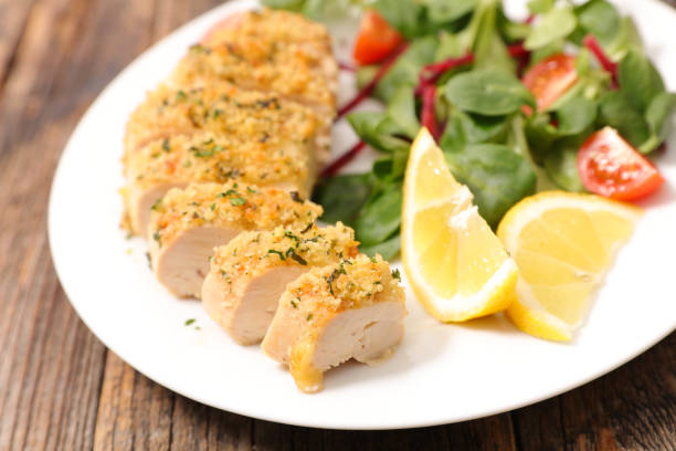 istock grilled chicken breast and salad 696793320