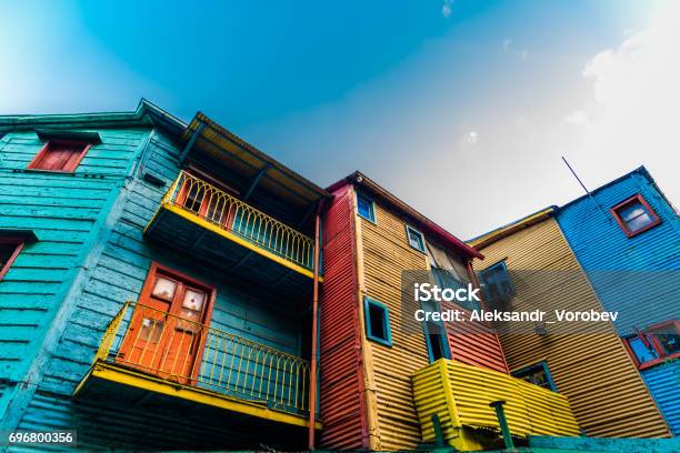 Traditional Colorful Houses On Caminito Street In La Boca Neighborhood Buenos Aires Stock Photo - Download Image Now