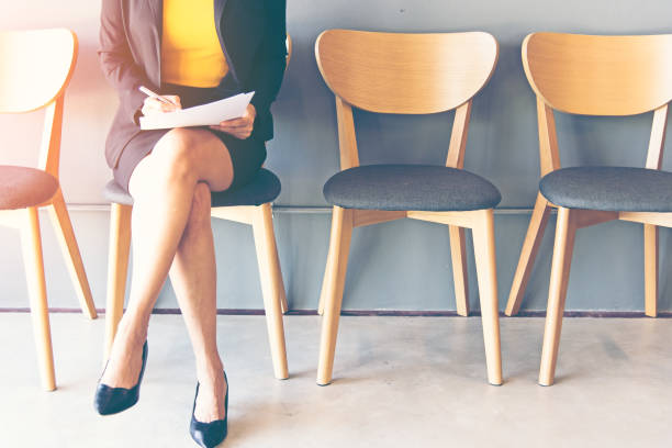 istock Young woman waiting for job interview 696803504