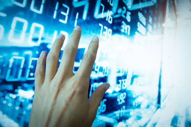 istock Hand with stock market graph 696820578