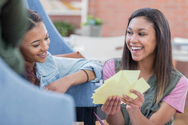 istock Beautiful female college students study for test 696824448