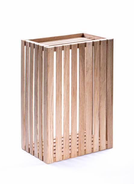 istock A box of wooden slats on a white background 696824686