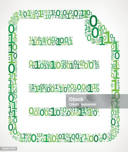 Document Binary Code Zero One Vector Illustration Stock Illustration ...