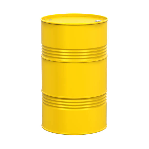 istock Yellow Oil Drum Isolated 696834814