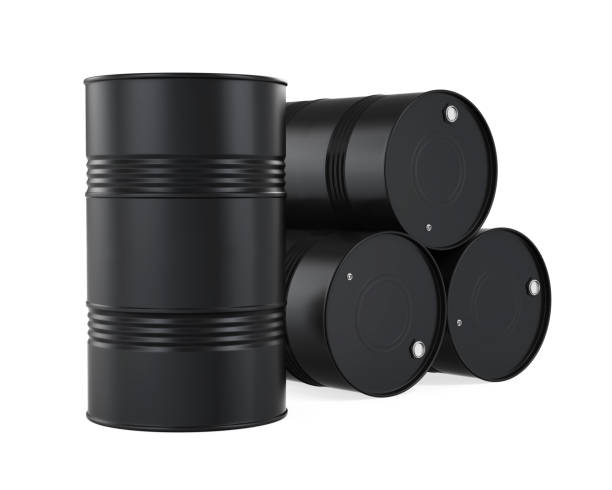 istock Black Oil Drums Isolated 696838038