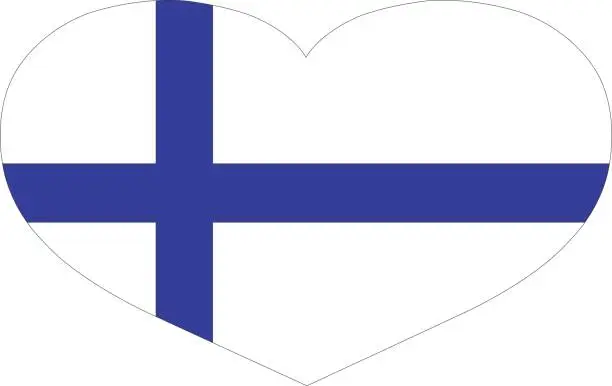 Vector illustration of Finland flag