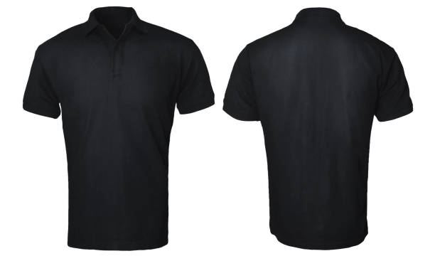 polo nera mock up - polo shirt shirt clothing mannequin foto e immagini stock