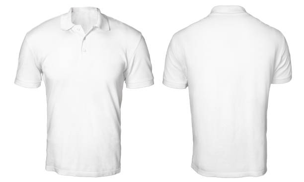 blanco camisa de polo mock up - garment mannequin men store fotografías e imágenes de stock