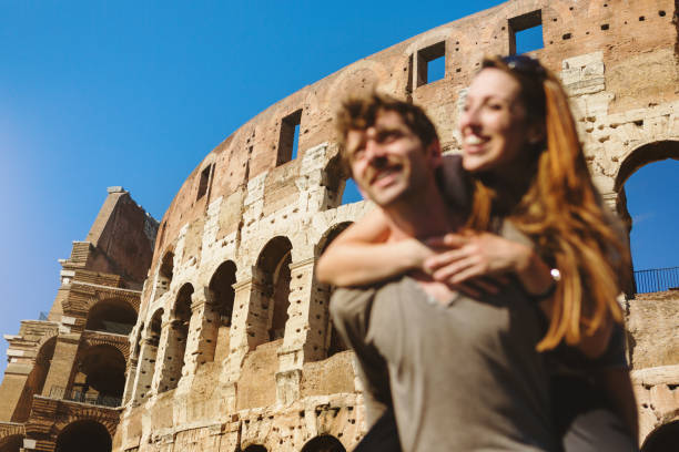 istock Couple of tourists in Rome 696845270