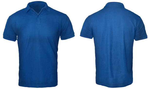 polo blu mock up - polo shirt shirt clothing mannequin foto e immagini stock