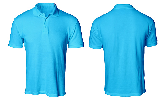 Bright Blue Polo Shirt Mock Up Stock Photo - Download Image Now - Adult ...