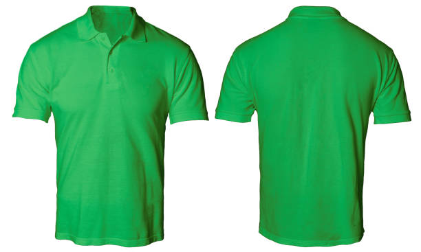 polo verde mock up - polo shirt shirt clothing mannequin foto e immagini stock