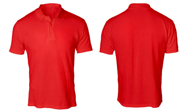 polo rossa mock up - polo shirt shirt clothing mannequin foto e immagini stock