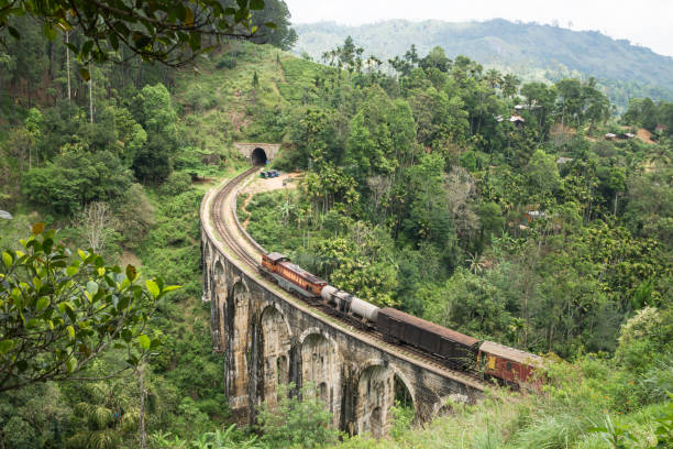 istock Train on a stone brigde in the mountains, Ella, Sri Lanka 696850506