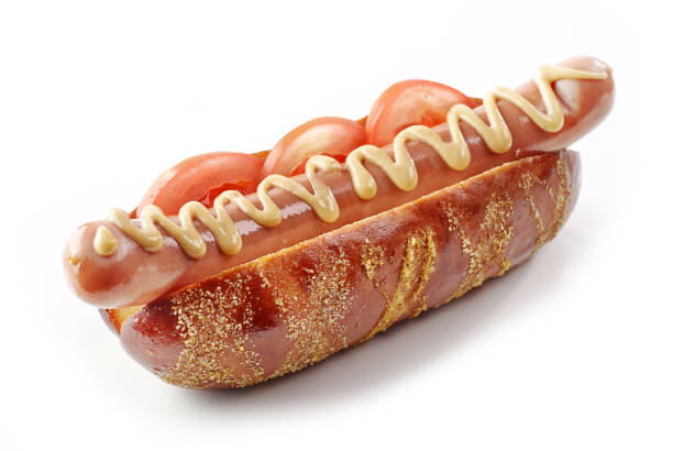 istock fresh hotdog on white background 696856074