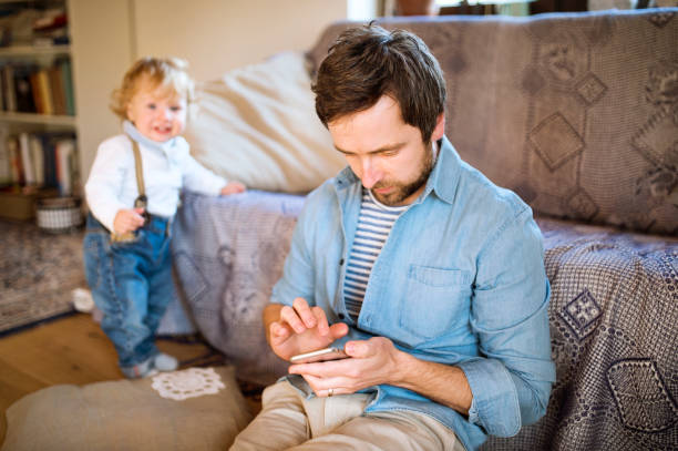 istock Young father with his son at home. 696861026