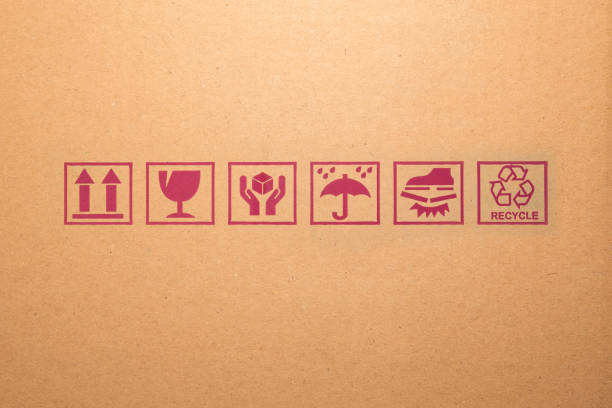 istock Symbol box Paper texture brown sheet background. 696864866