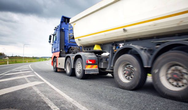 istock truck on asphalt road 696869414