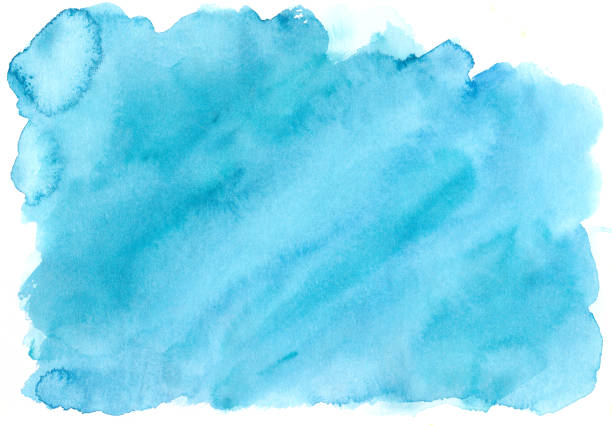 istock Pale abstract background painted in watercolor airy blue color 696869866
