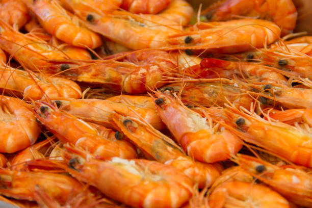 istock Shrimp baked in a tray 696877504