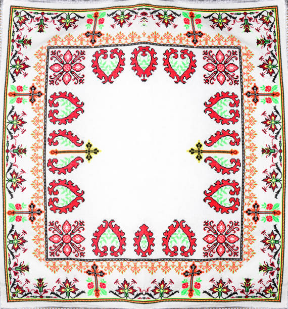 istock Ukrainian folk embroidery, handmade 696880980