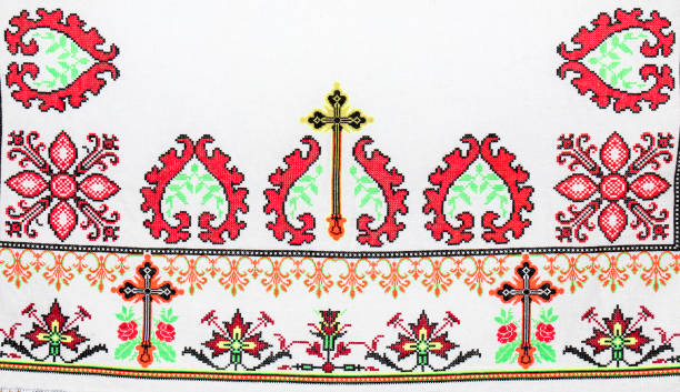istock Ukrainian folk embroidery, handmade 696881106