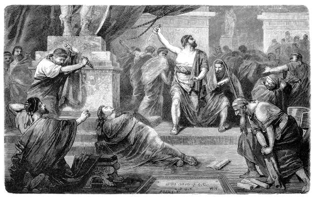 Assassination of Julius Caesar Illustration of a Assassination of Julius Caesar political joke stock illustrations