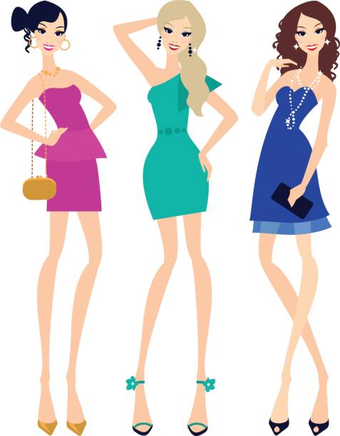 430+ Cocktail Party Dresses Stock Illustrations, Royalty-Free Vector ...