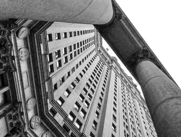 istock Highrise building in Manhattan black and white 696909074