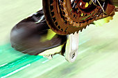 Detail Of Front Derailleur With Cycle Track
