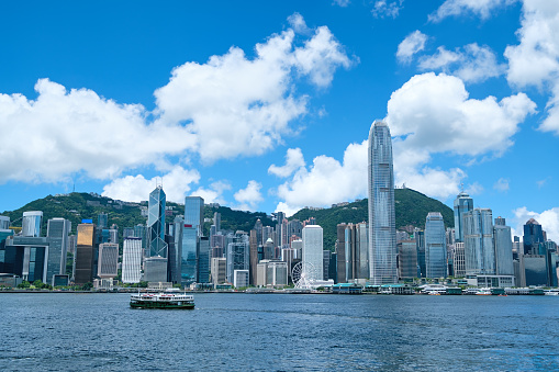 Hong Kong - August 16, 2023 : Residential buildings in North Point, Hong Kong.
