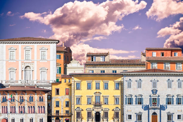 istock Abstract composition of typical old Italian buildings (Italy - Pisa) - concept image 696915652