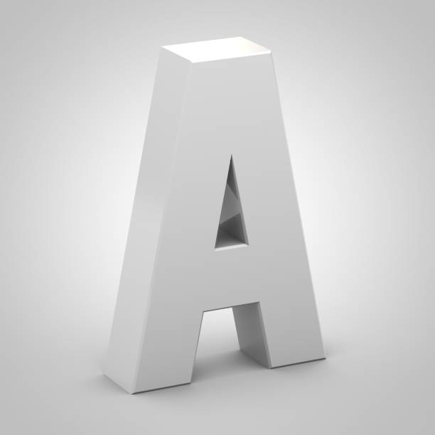 istock Isometric letter A uppercase isolated on white background 696916698