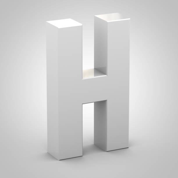 istock Isometric letter H uppercase isolated on white background 696916920