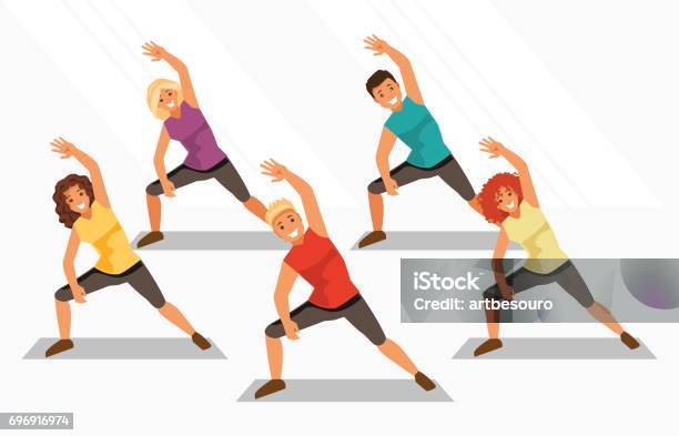 Aerobics Vector Illustration Stock Illustration - Download Image Now - Aerobics, Exercising, Learning