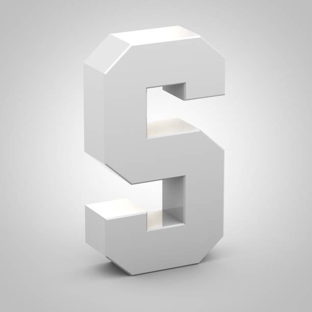 istock Isometric letter S uppercase isolated on white background 696917220