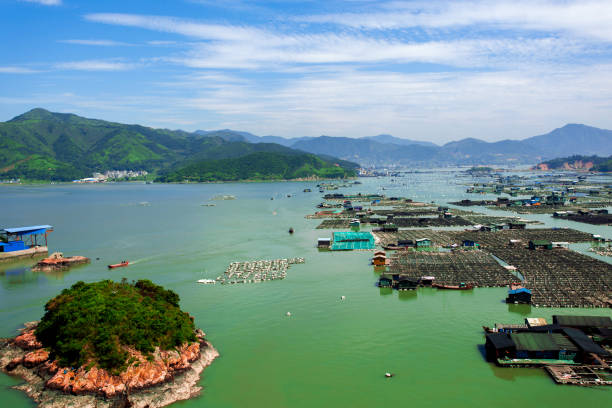Nature's Treasure Islands in Xiapu, Fujian Province, China. stock photo