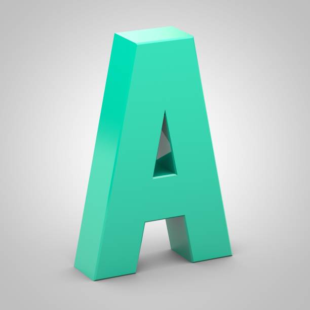 istock Isometric letter A uppercase isolated on white background 696920110